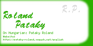 roland pataky business card